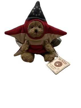 Boyds Bear Plush in Red, Cream & Navy Star Costume